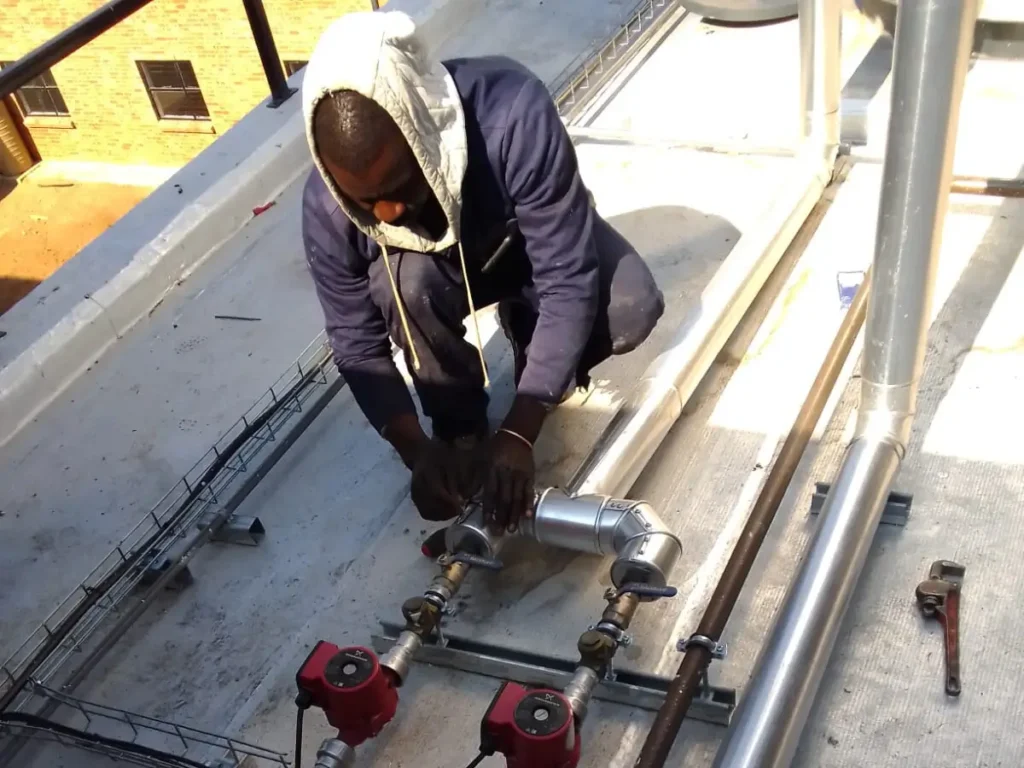 Plumber Working On New Installation. Krugersdorp Plumbing, The best Plumber Near You