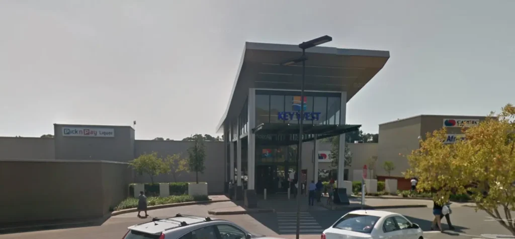 Exterior view of Key West Shopping Centre, ideal location for finding a trusted plumber near Key West Shopping Centre in Krugersdorp.